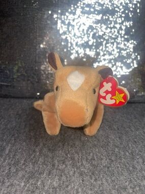 Derby The Horse: Ty Plush Horse in Light Brown with White Forehead Spot